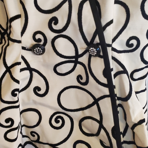 AJ BARI VINTAGE WHITE AND BLACK JACKET S SM - Picture 5 of 10